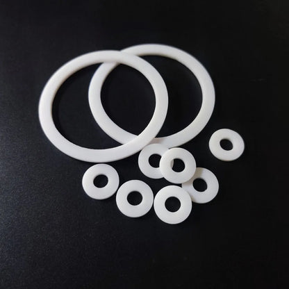 PTFE flat washer 6mm ID 100mm OD for high-temp flange sealing