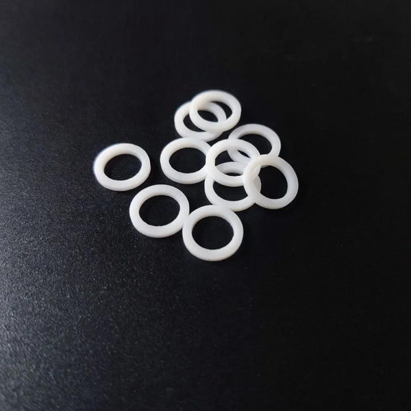PTFE washer size chart showing ID, OD, and 1.25mm thickness