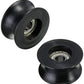 U-groove nylon pulley wheel installed on a garage door track