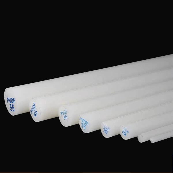 Machinable PVDF plastic rods for CNC and custom parts