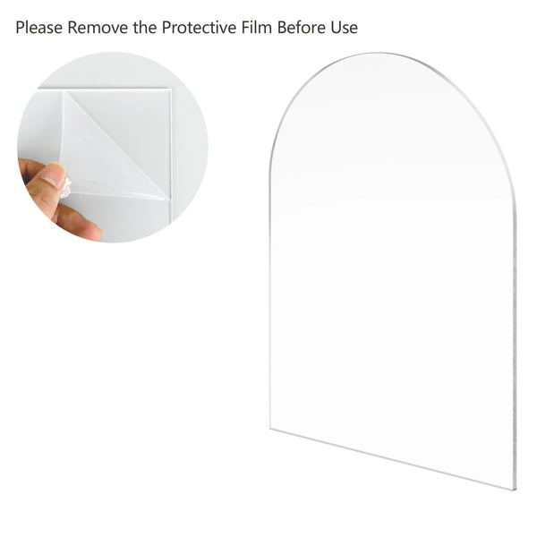 Rectangular clear acrylic sheet blank with protective film for precision CNC machining
