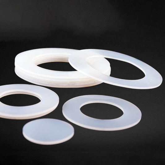 10-piece silicone flat washer set, 2mm to 12mm inner diameter for plumbing and valve sealing