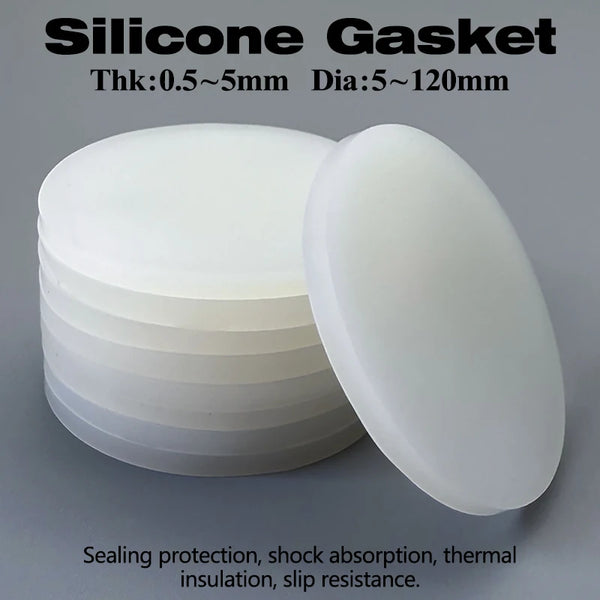 White silicone gasket pad sealing pipe connection in plumbing application