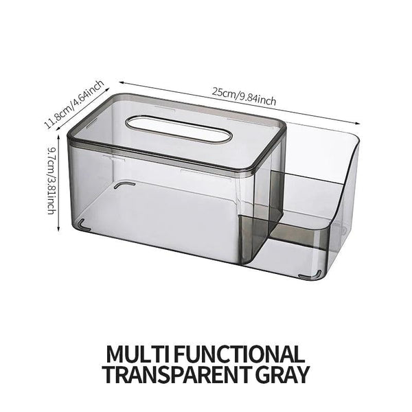 Size comparison of small, medium, and large acrylic tissue boxes