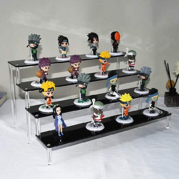 Skincare products organized on bathroom vanity storage stand