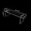 S size 20x8cm clear acrylic organizer size reference