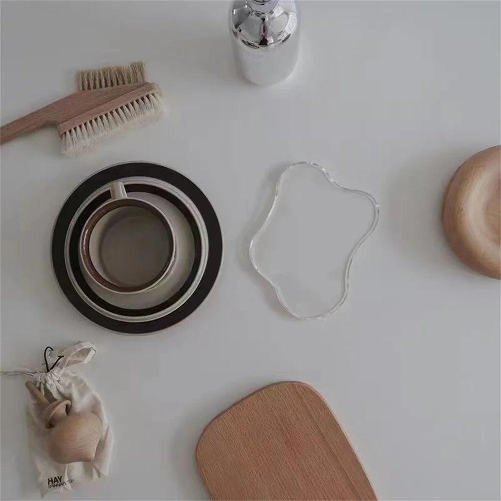 Earring organizer stand made of clear acrylic