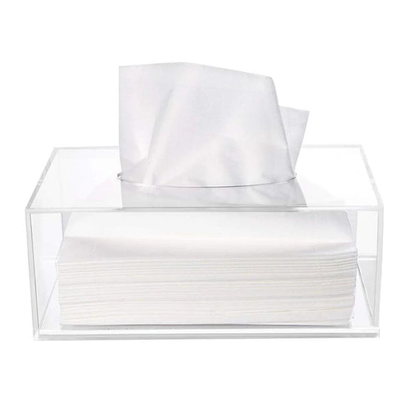 Scratch-resistant thick acrylic tissue holder with smooth finish