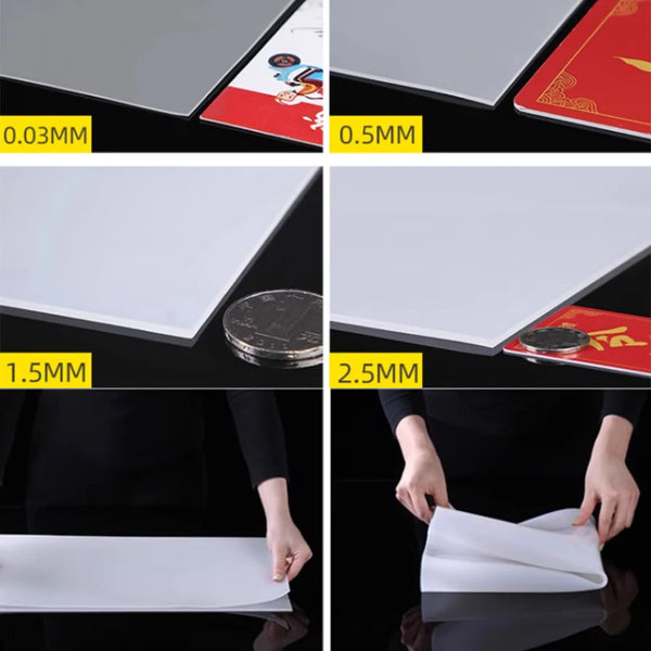 Close-up view of translucent silicone rubber sheet smooth surface and edge quality