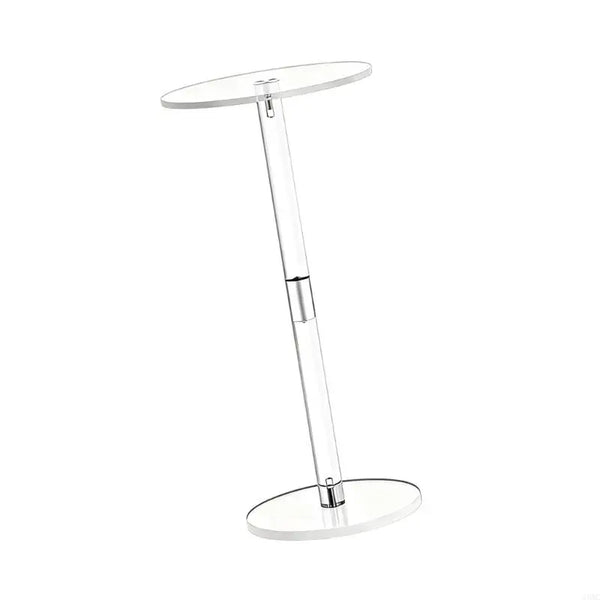 Side angle of lightweight acrylic coffee table highlighting sleek profile