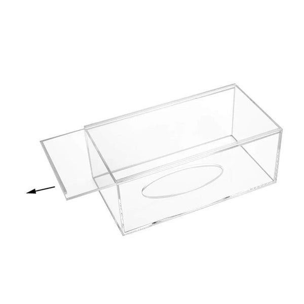 Refillable clear napkin organizer with removable lid