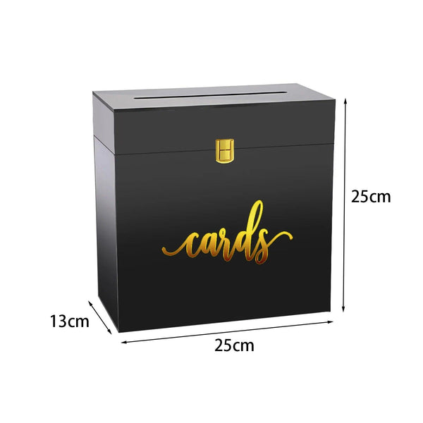Transparent acrylic card box as event decoration accessory