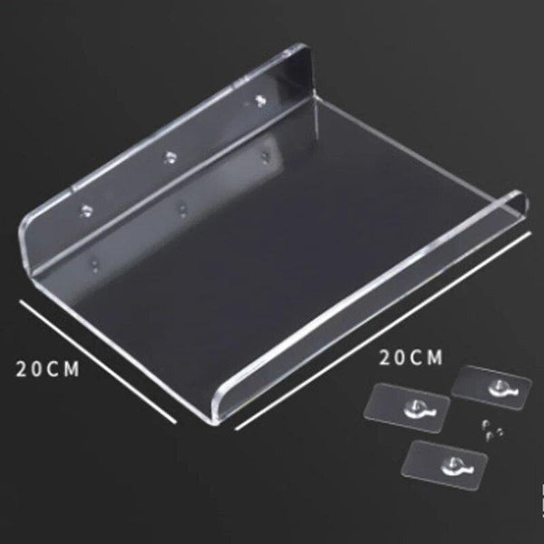 U-shaped acrylic wall shelf 50x15cm (19.7"x5.91") dimension details