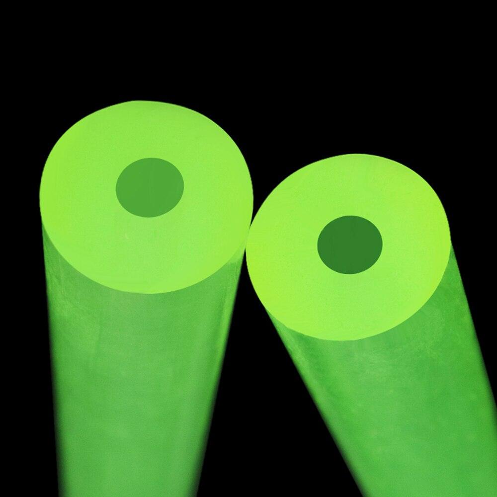 Close-up of urethane tube cross section showing uniform wall thickness