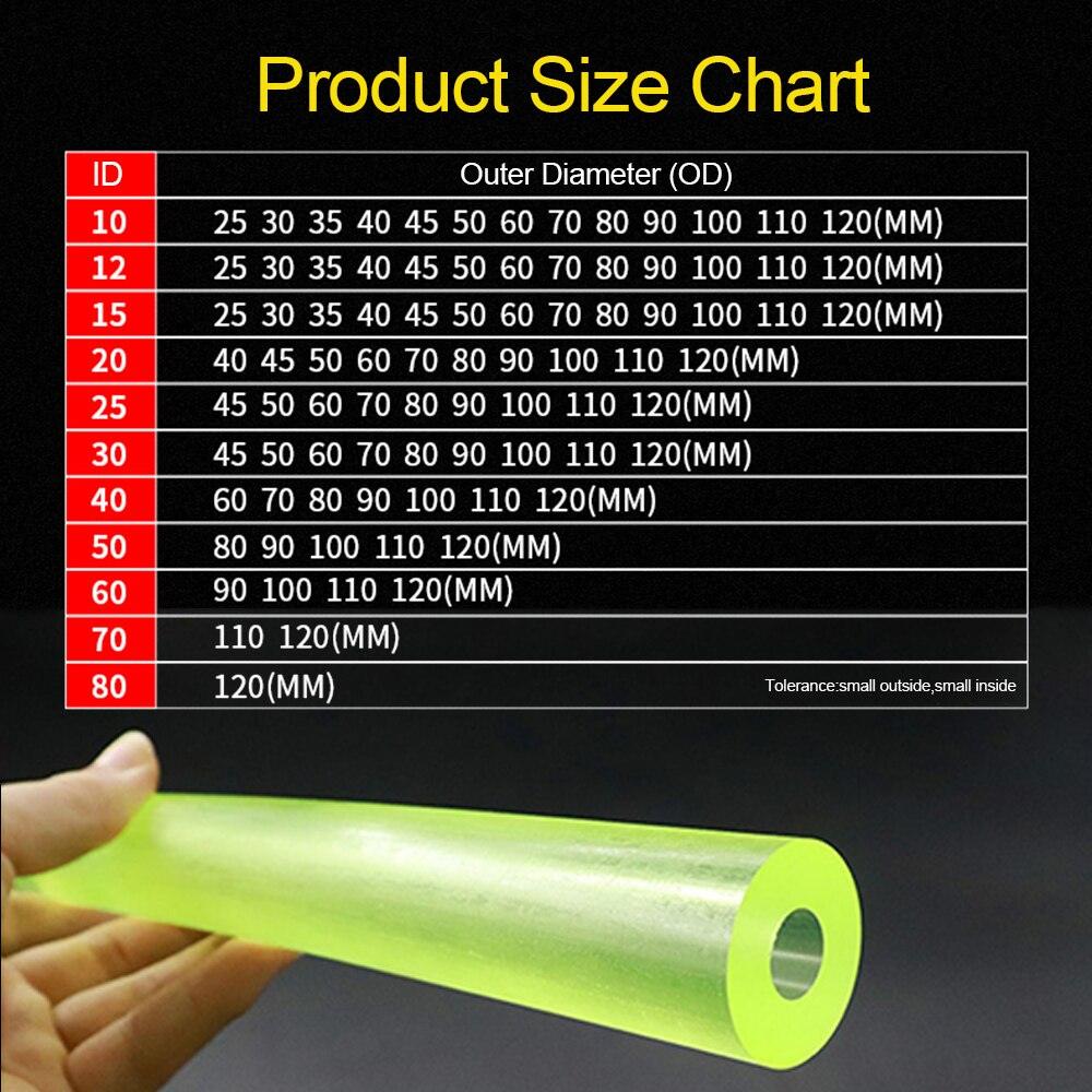 Multiple size urethane tubes for custom engineering and prototyping
