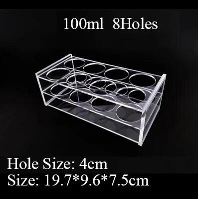 Acrylic rack with UV printed labels for lab tube identification