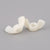White nylon butterfly nuts for easy hand-tightening in furniture and appliance assembly