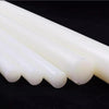 White nylon rods in multiple diameters for machining and DIY projects