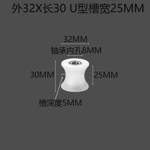 42x41mm U28 nylon bearing roller for window track system