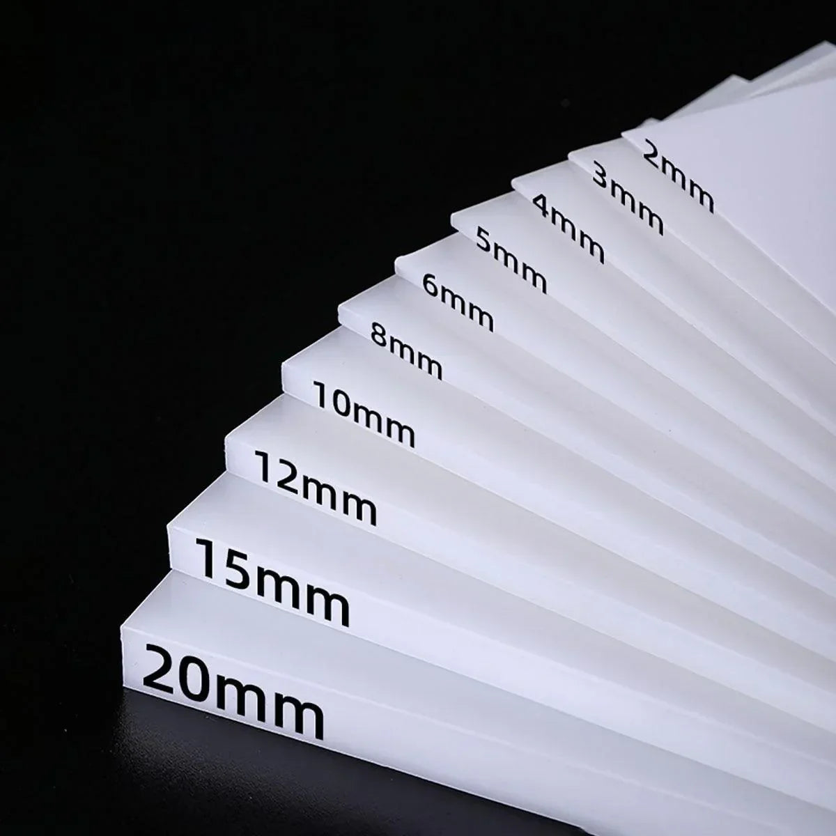 White Polypropylene sheet for DIY projects 3-20mm, 100x100mm-200x200mm ...