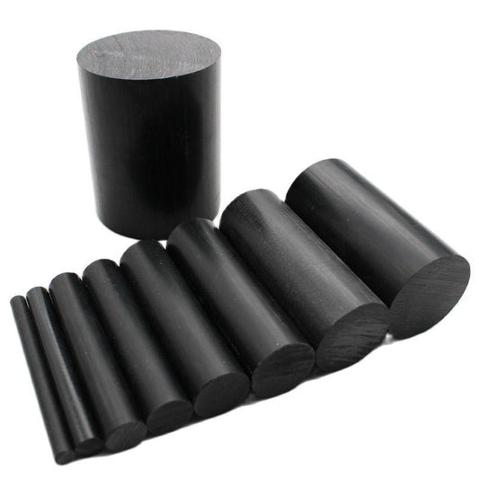 PA6 nylon rod black 10mm × 500mm for CNC and DIY machining