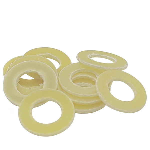 Yellow Bakelite gasket for M3 bolts – insulation and heat resistance